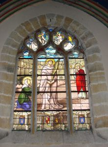 Stained-glass window of St Perpetua at Notre-Dame